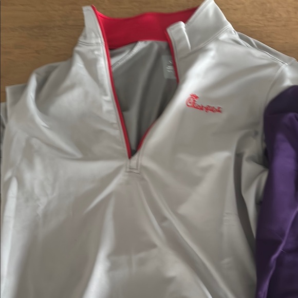 Purple and Gray Chick Fil A Quarter-Zip Pullovers - Picture 2 of 7